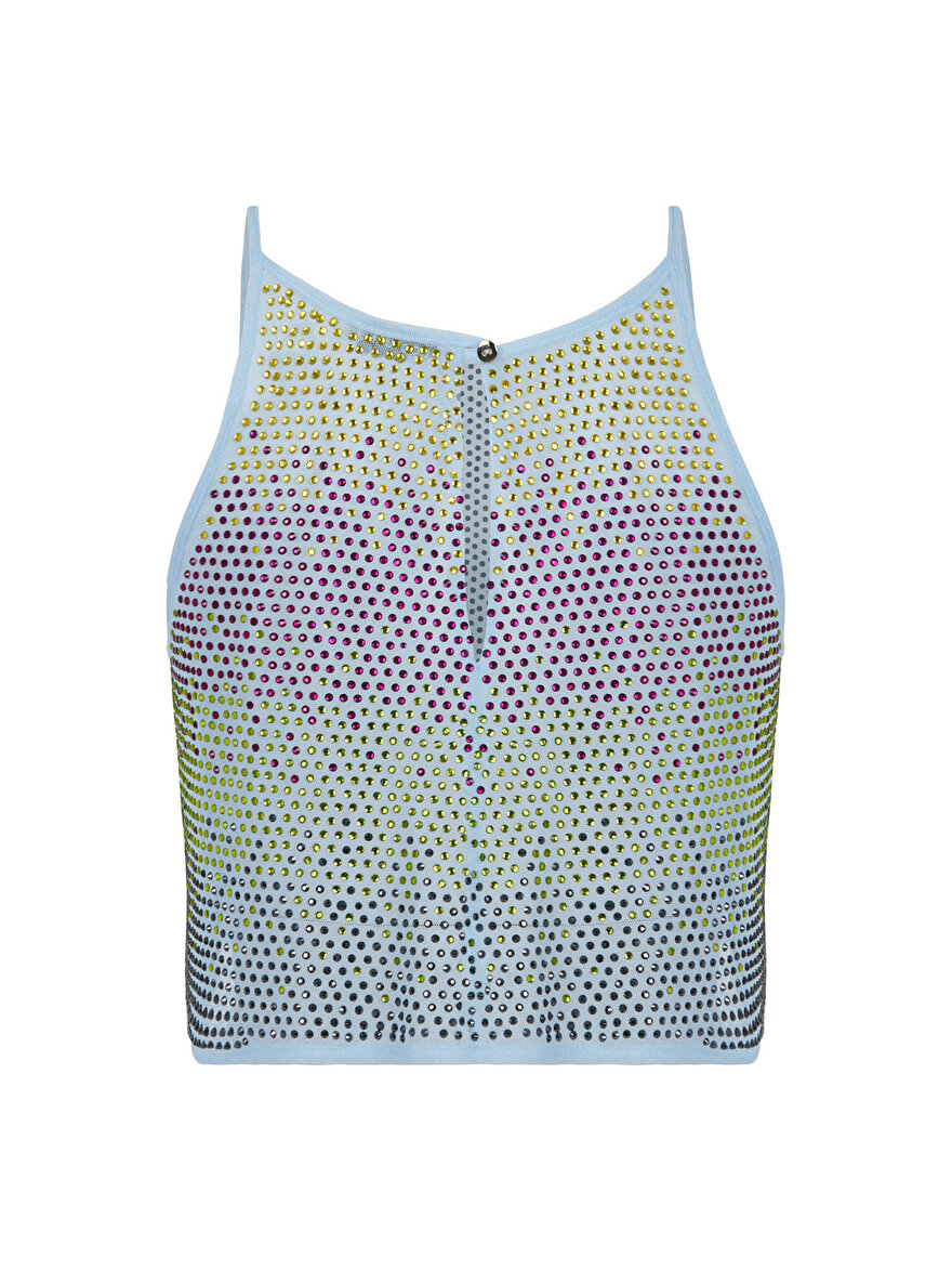 Nocturne Taş Detaylı Crop Top