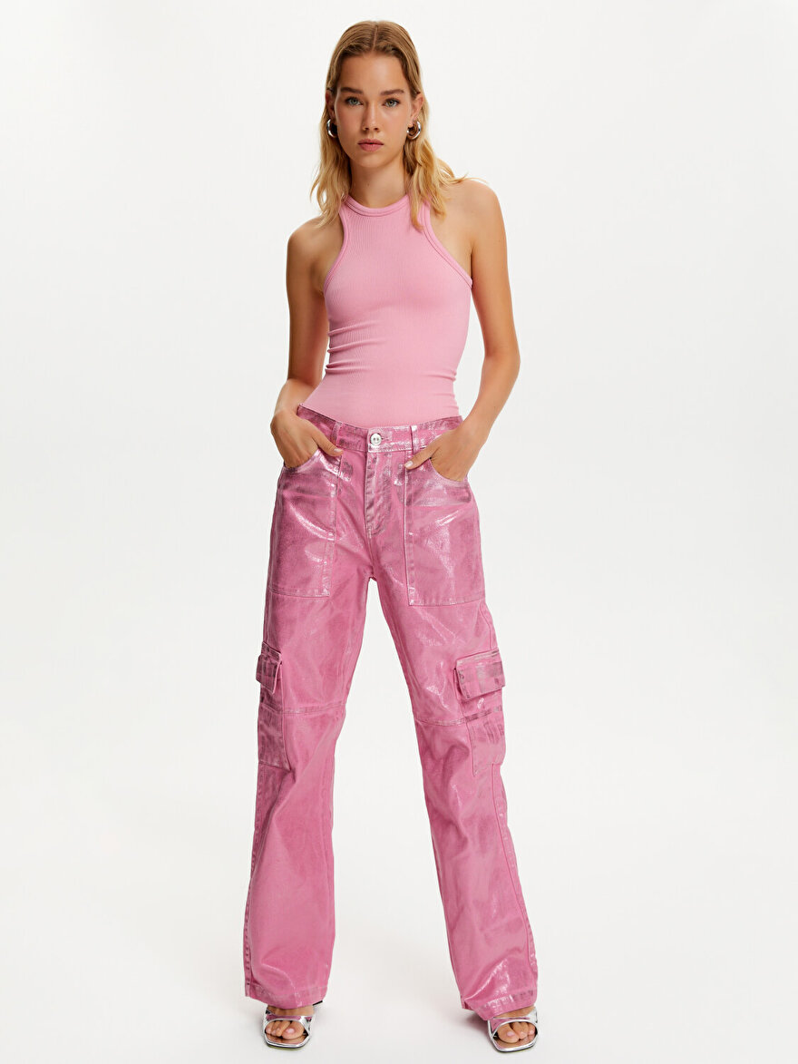Nocturne Fitilli Örme Crop Top