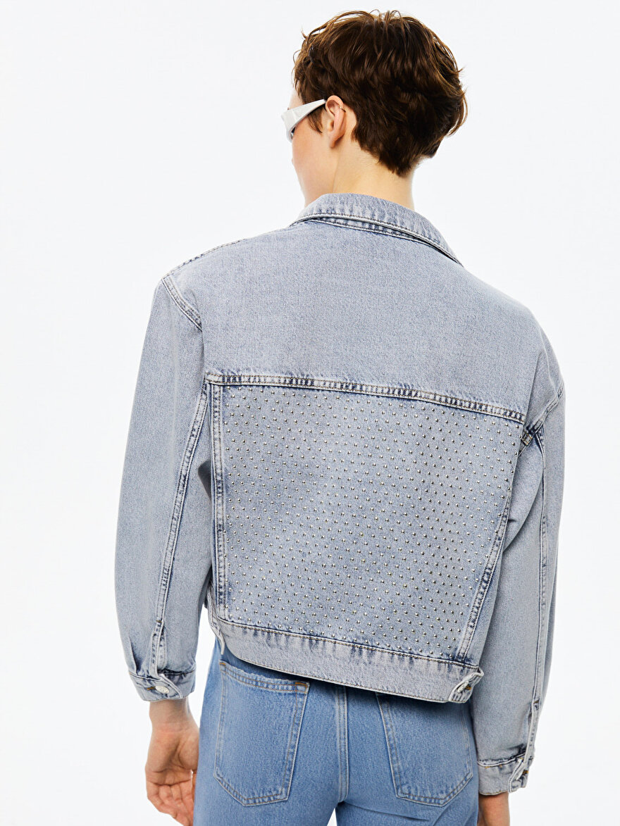 Nocturne Vatkalı Denim Crop Ceket