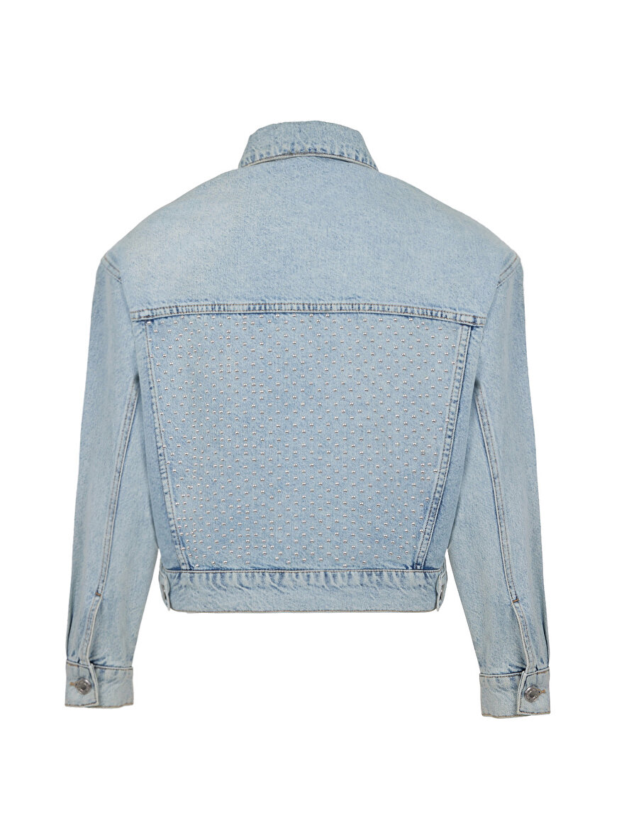 Nocturne Vatkalı Denim Crop Ceket