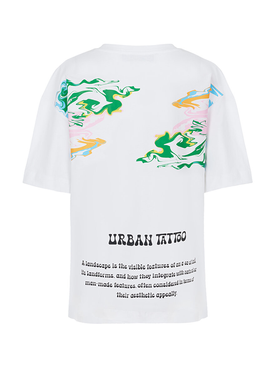 Nocturne Desenli Oversize T-Shirt