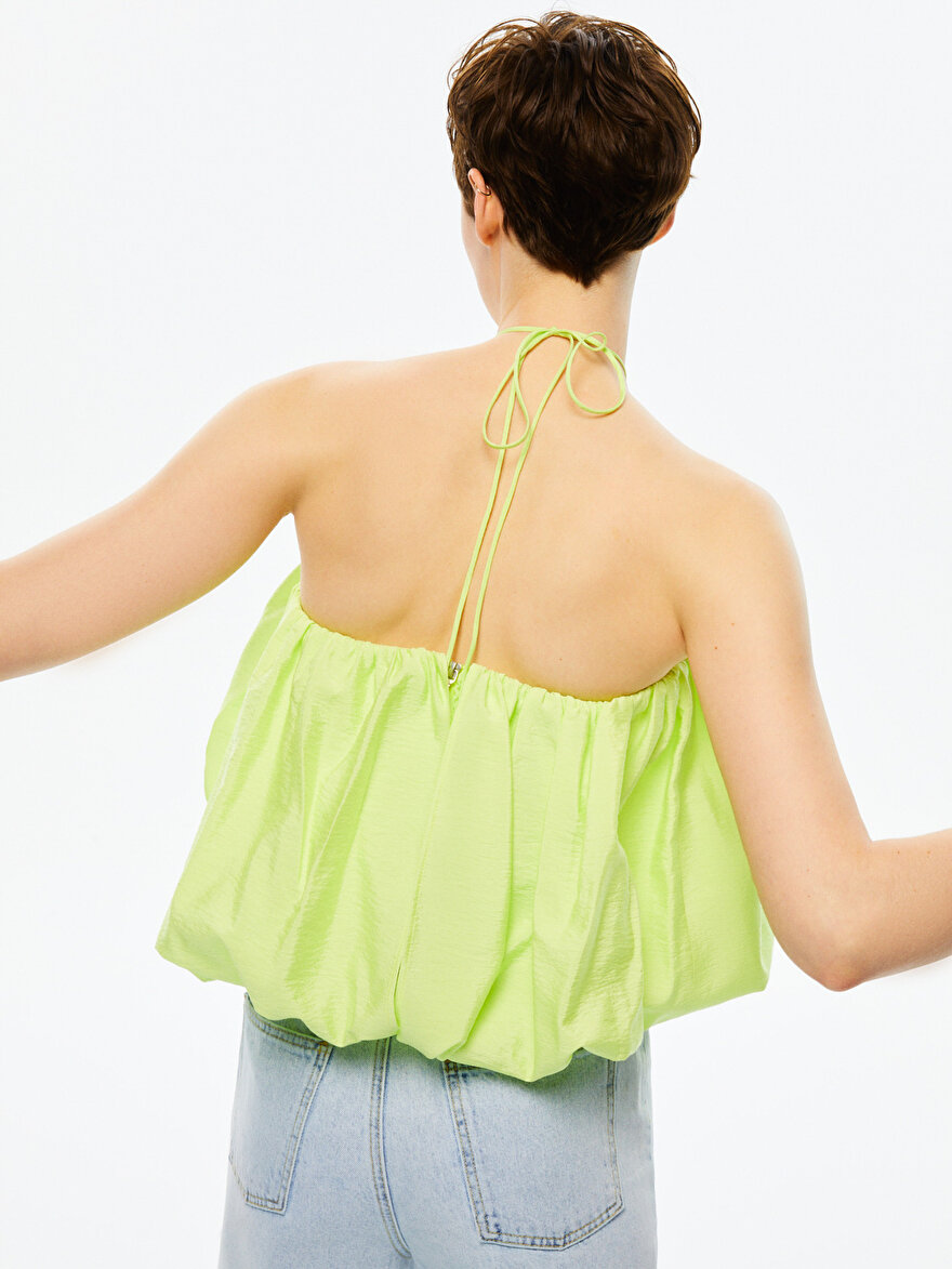 Nocturne Büzgü Detaylı Crop Top