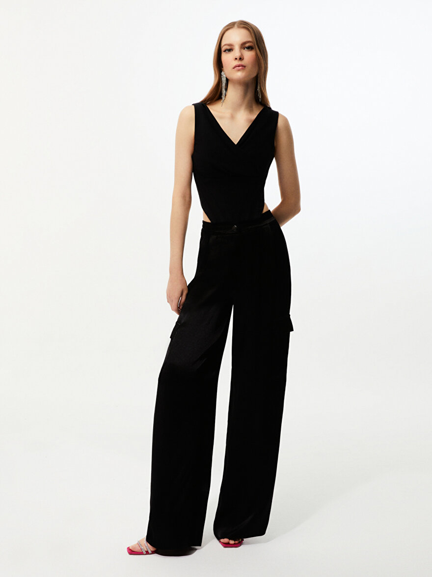 Nocturne Çapraz Yaka Korse Crop Top