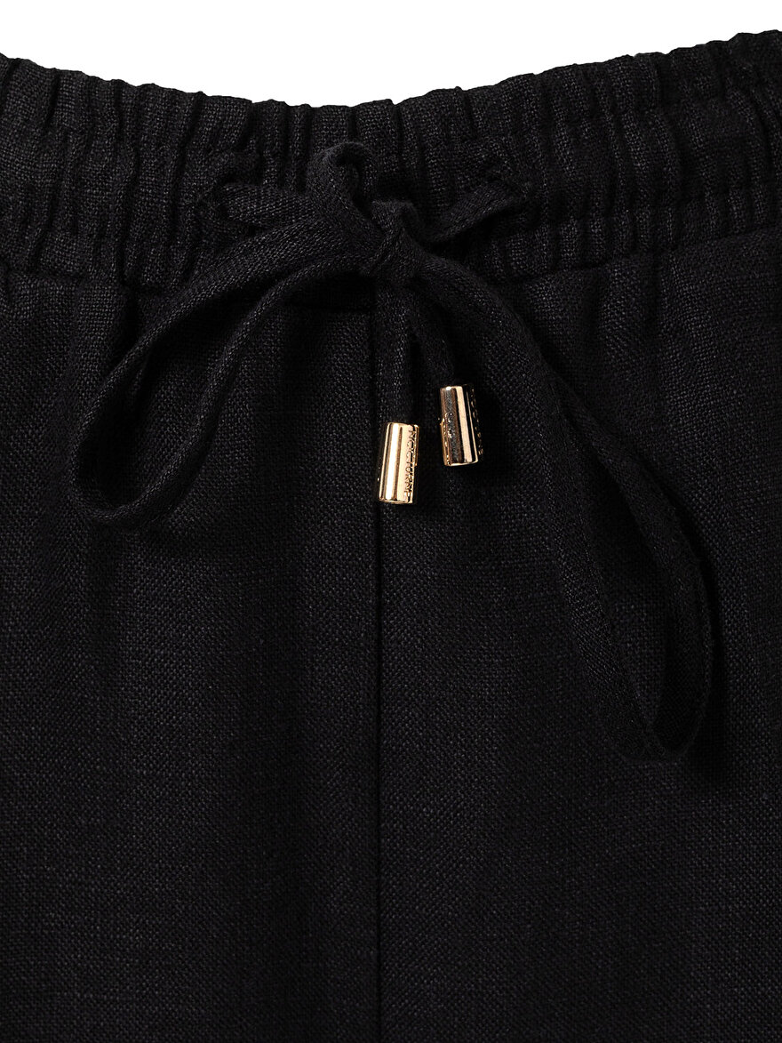 Nocturne Geniş Paça Keten Pantolon