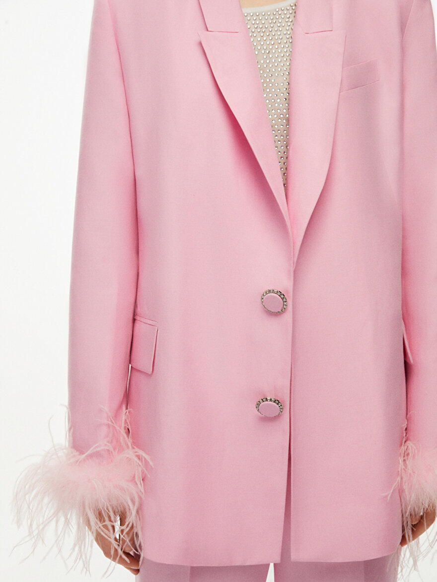 Nocturne Tüylü Blazer Ceket