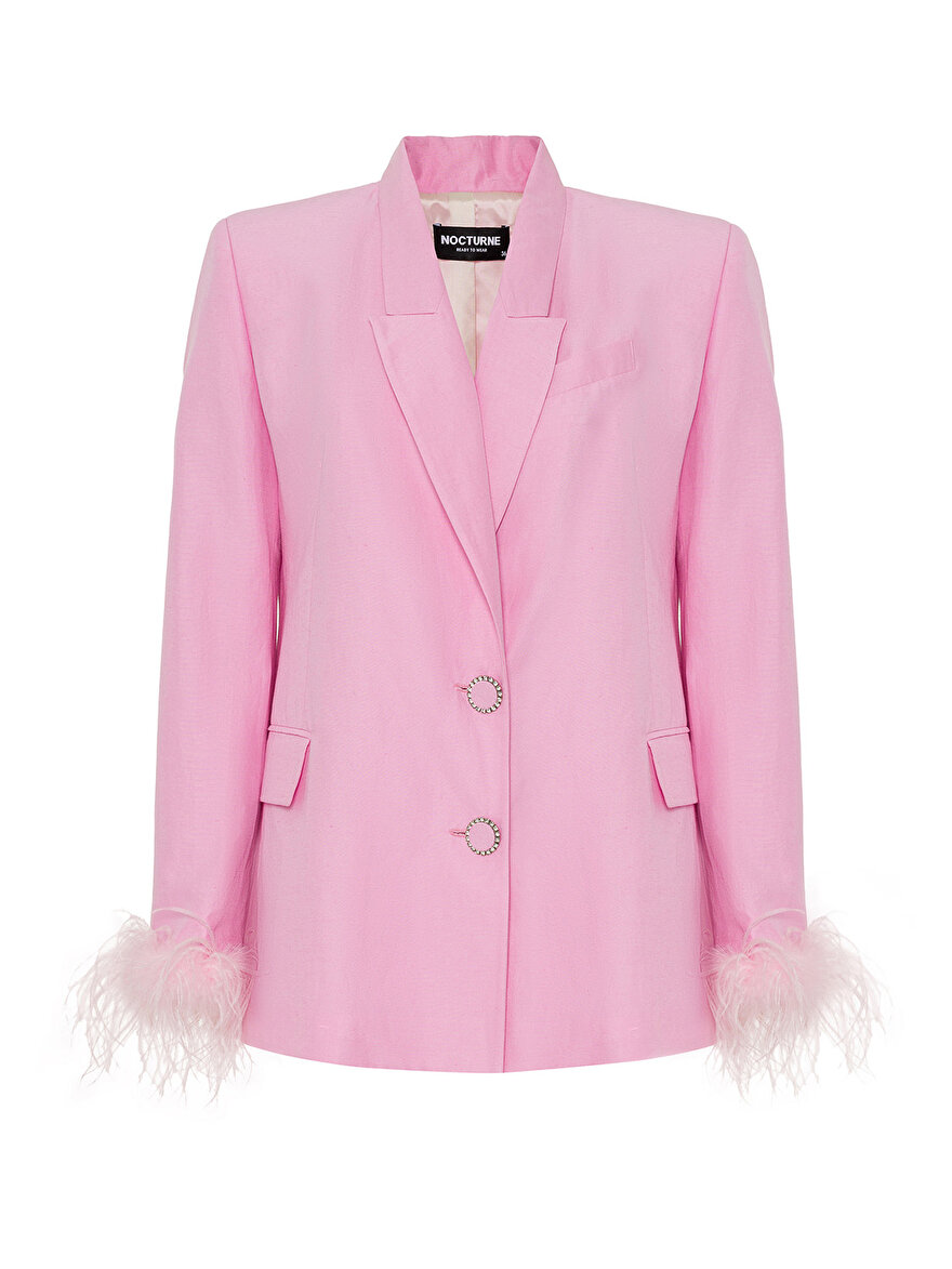 Nocturne Tüylü Blazer Ceket