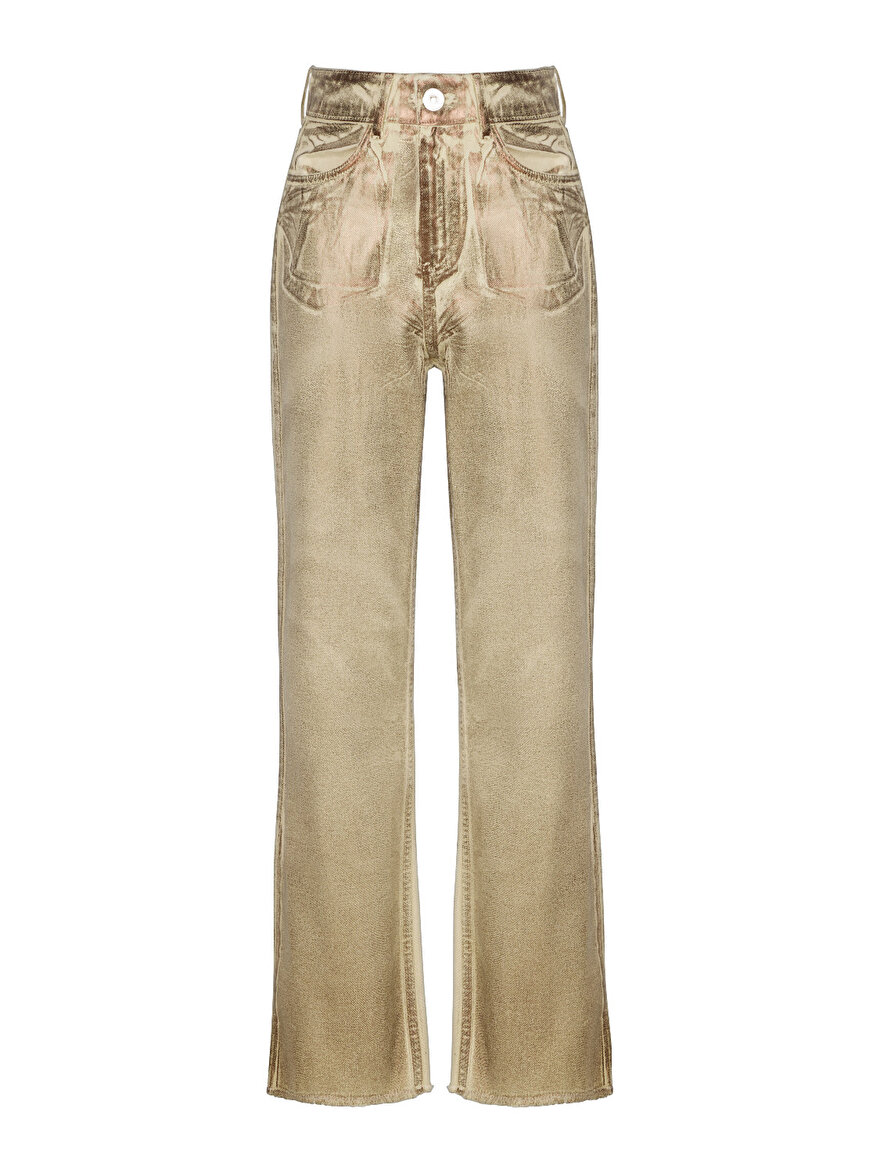 Nocturne Metalik Görünüm Jean Pantolon
