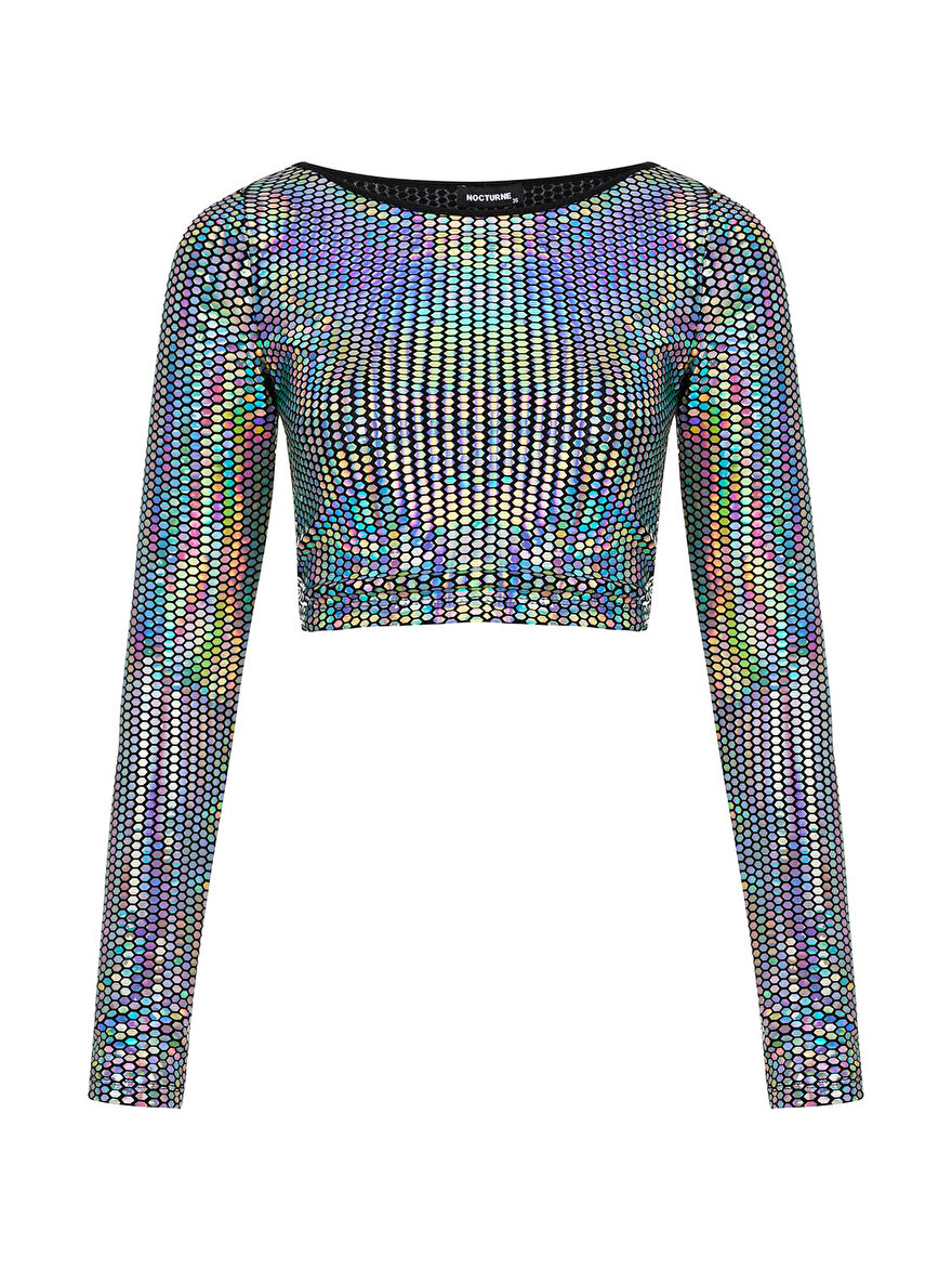 Nocturne Hologramlı Crop Top