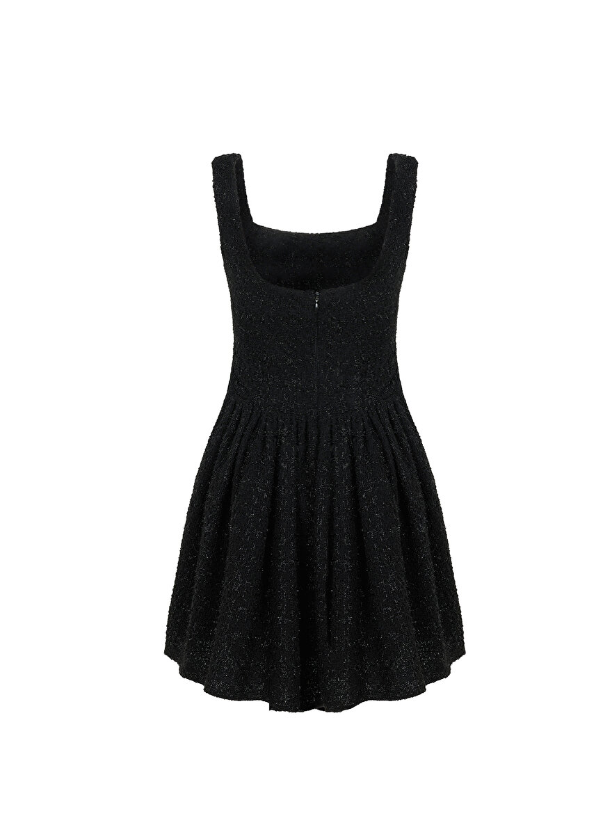 Nocturne Mini Tweed Elbise