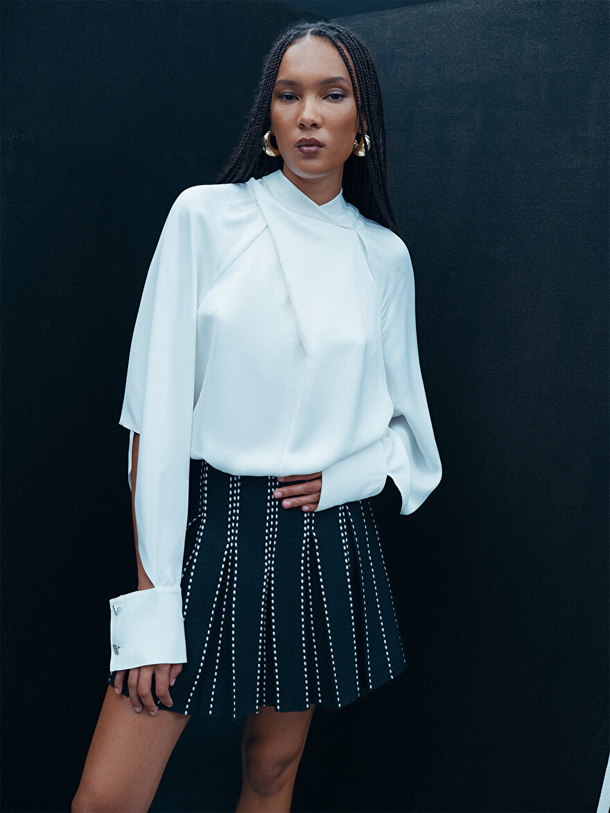 Nocturne Taş Düğmeli Çıtçıtlı Bluz