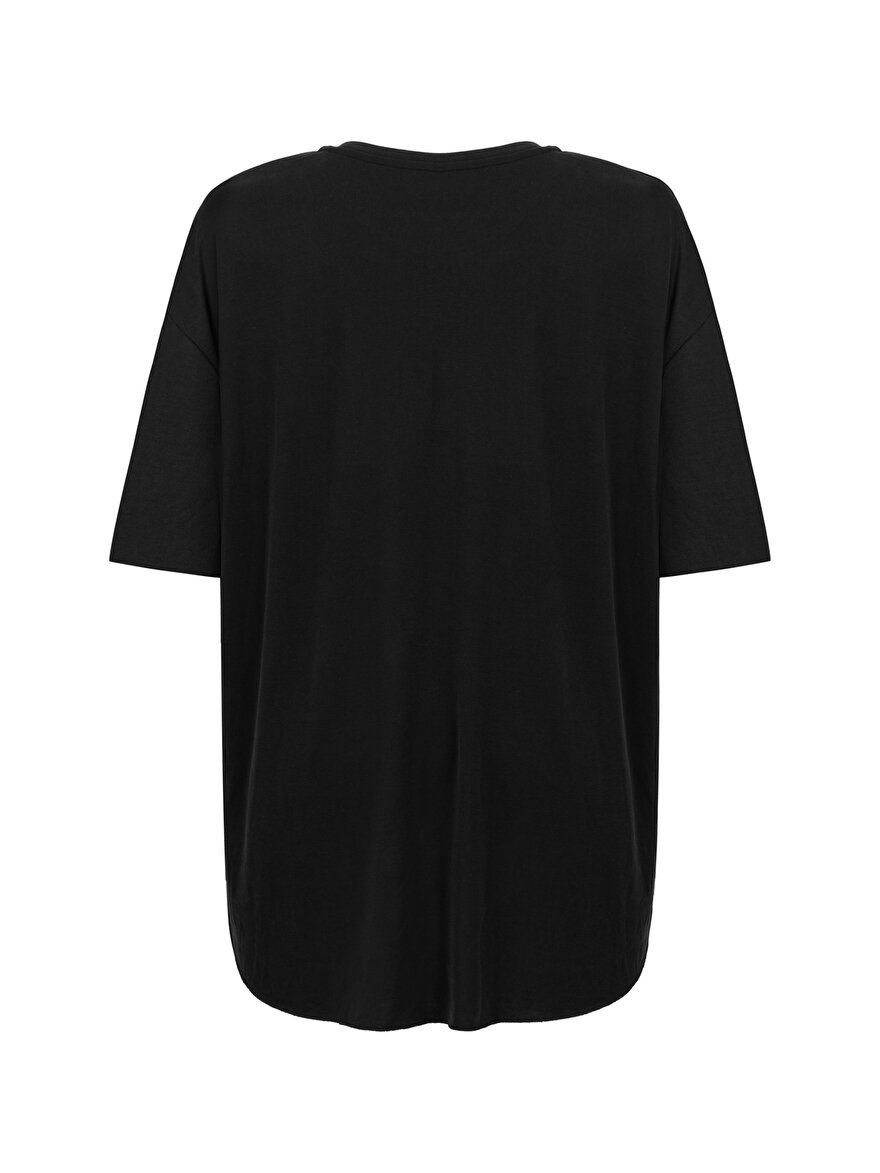 Nocturne Baskılı Oversize T-Shirt