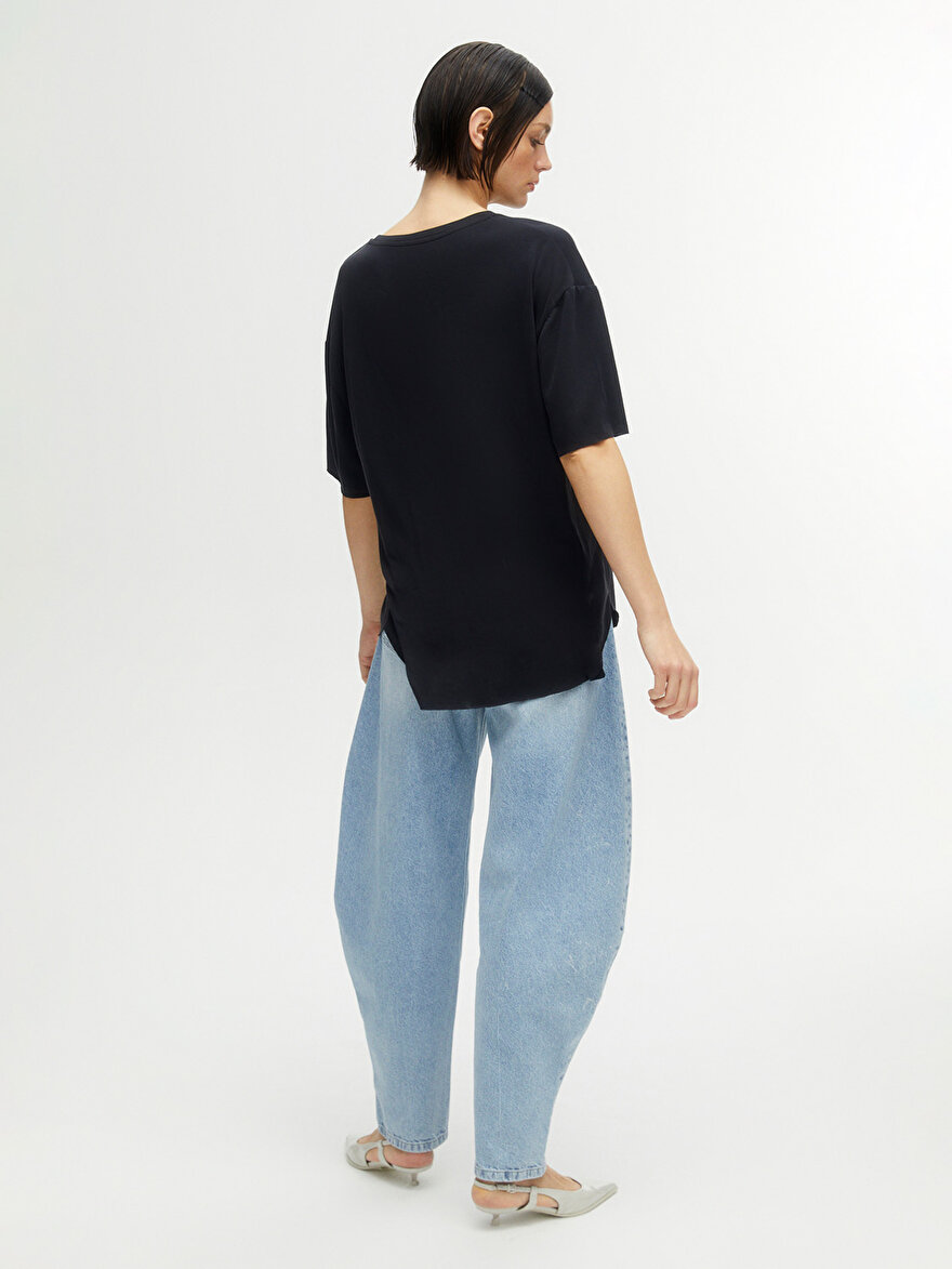 Nocturne Baskılı Oversize T-Shirt