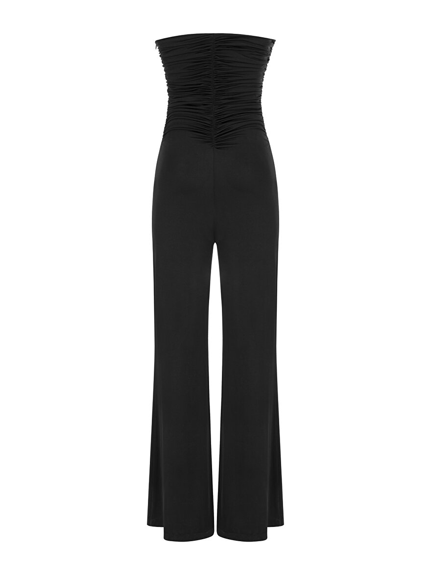 Nocturne Straplez Drape Detaylı Tulum