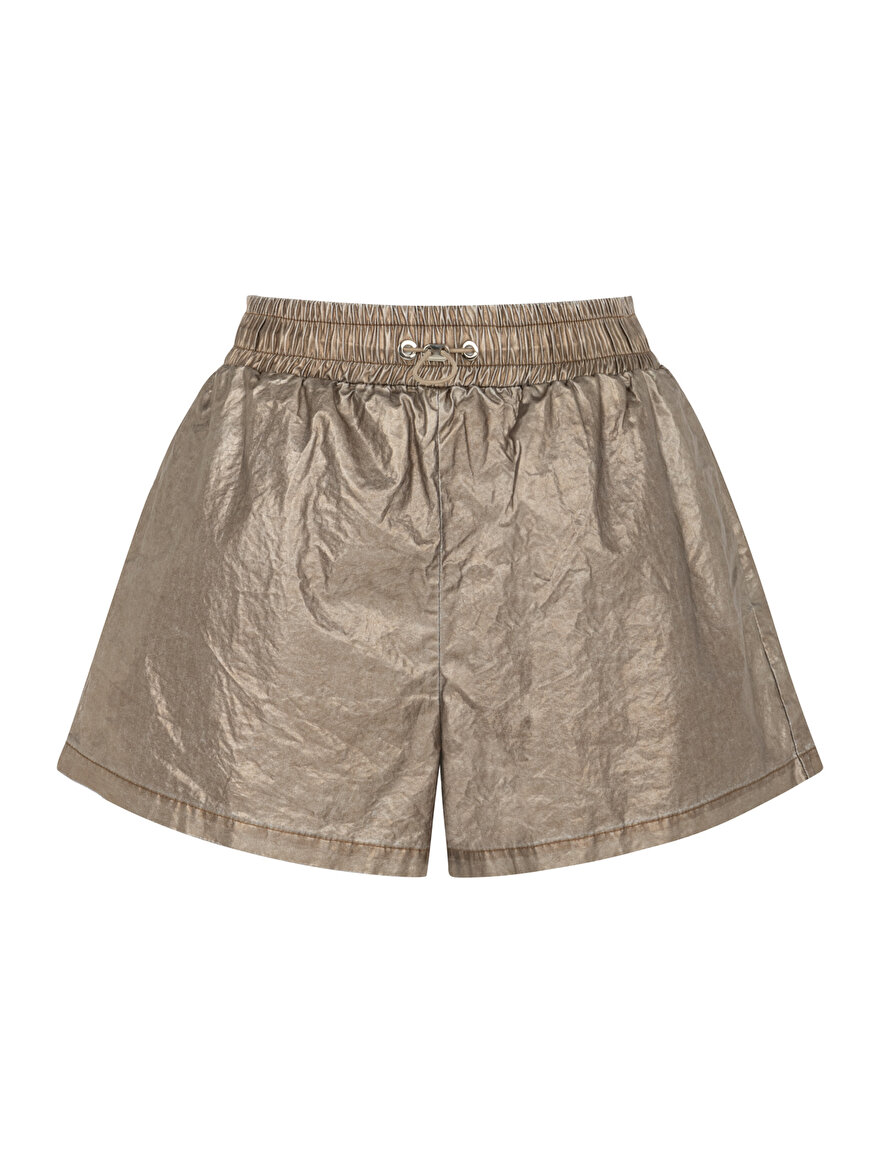 Nocturne Bronz Metalik Mini Şort