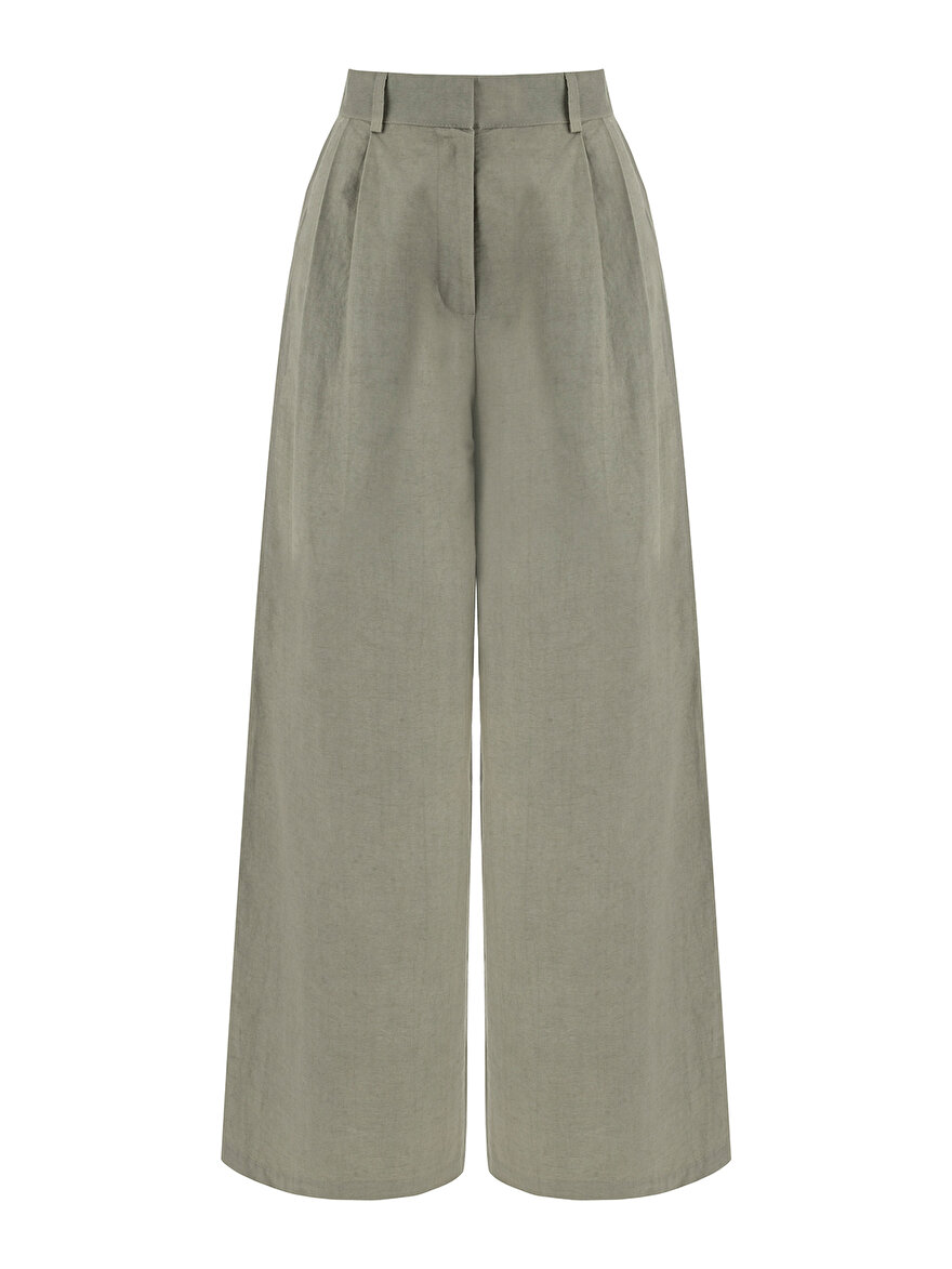 Nocturne Pilili Geniş Paça Pantolon