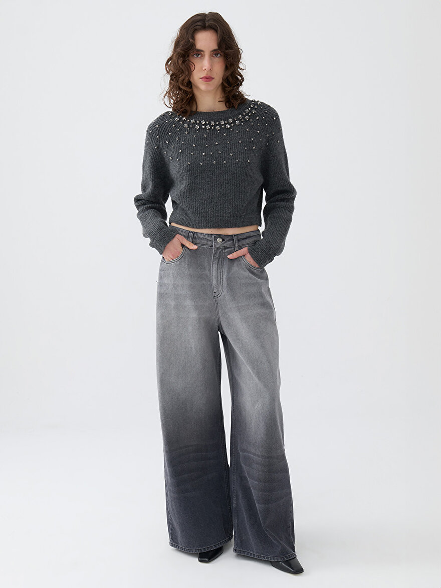 Nocturne Wide Leg Jean Pantolon