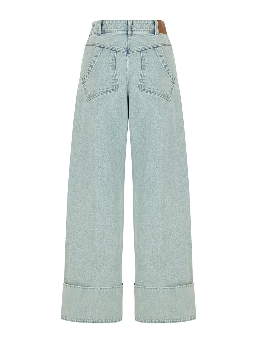 Nocturne Yüksek Bel Wide Leg Jean Pantolon