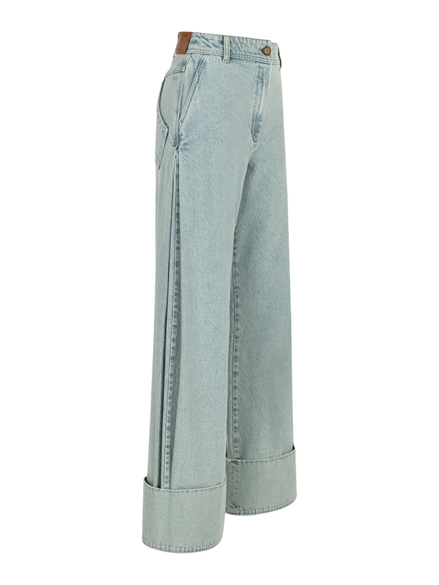 Nocturne Yüksek Bel Wide Leg Jean Pantolon