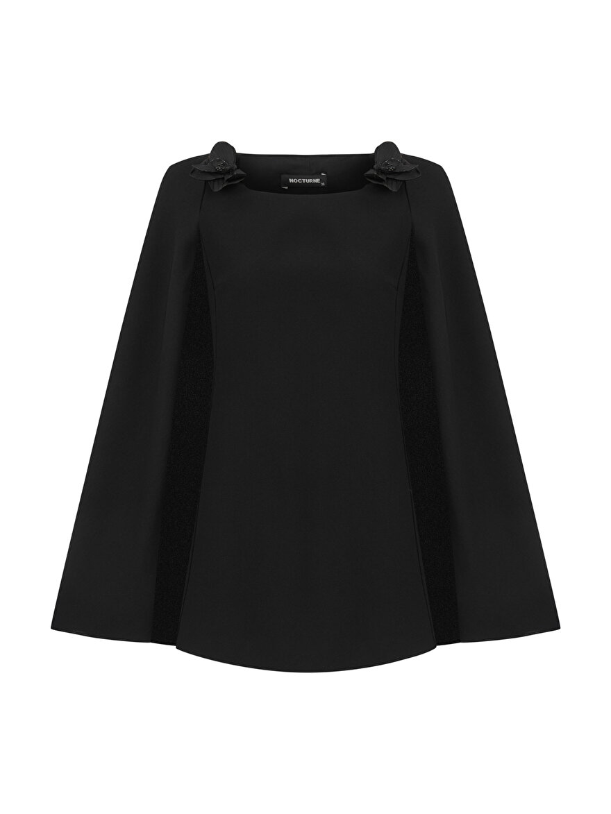 Nocturne Pelerin Kol Mini Elbise
