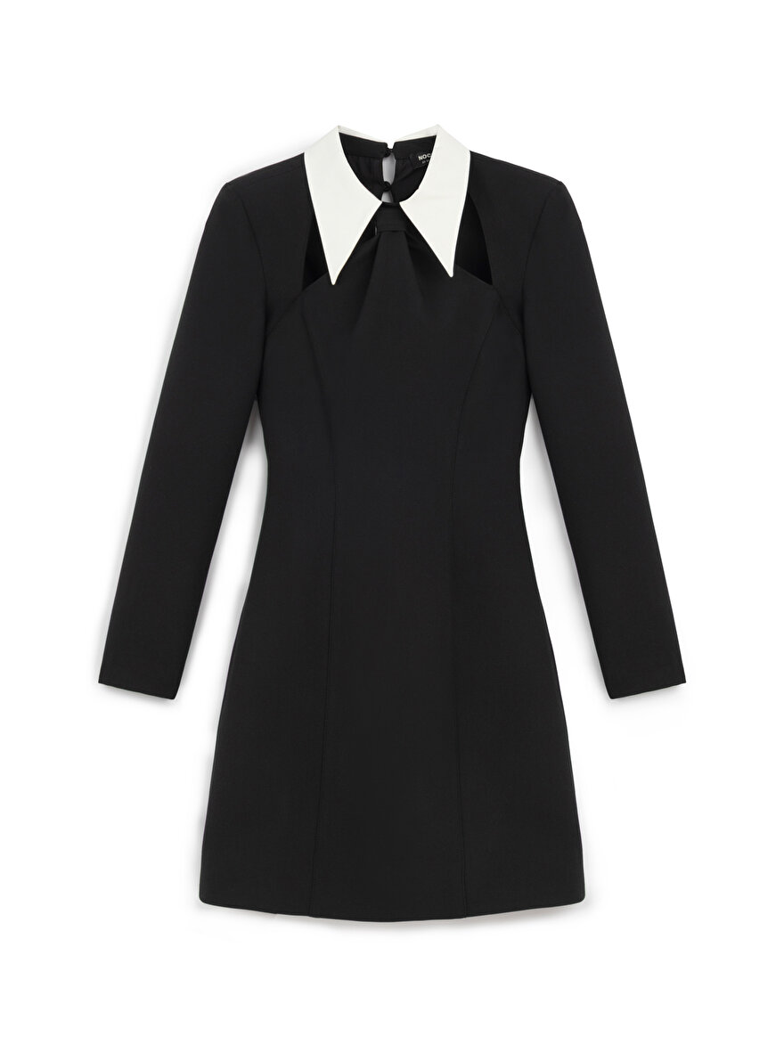 Nocturne Kravat Yaka Mini Elbise