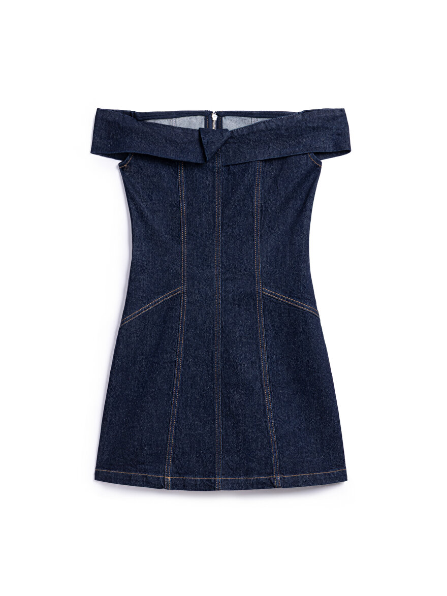 Nocturne Yaka Detaylı Mini Elbise