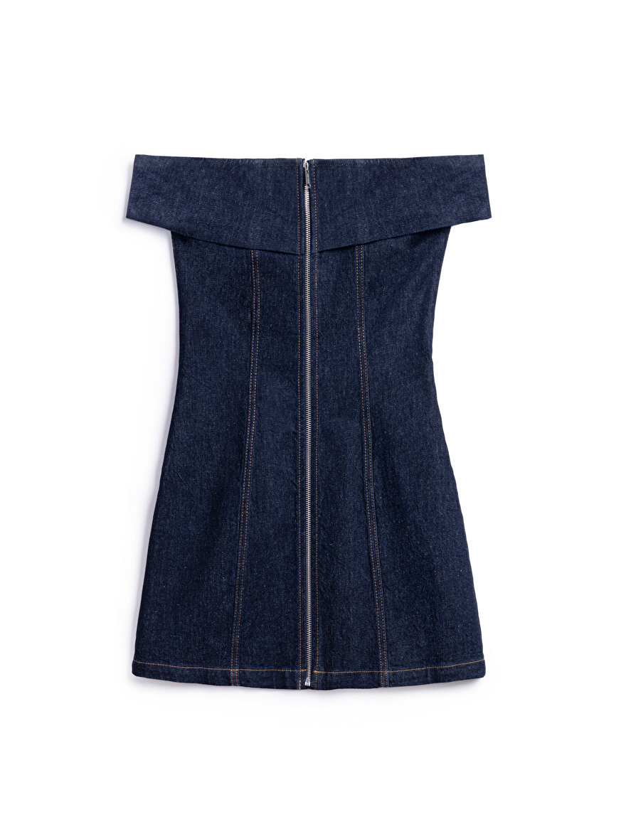 Nocturne Yaka Detaylı Mini Elbise