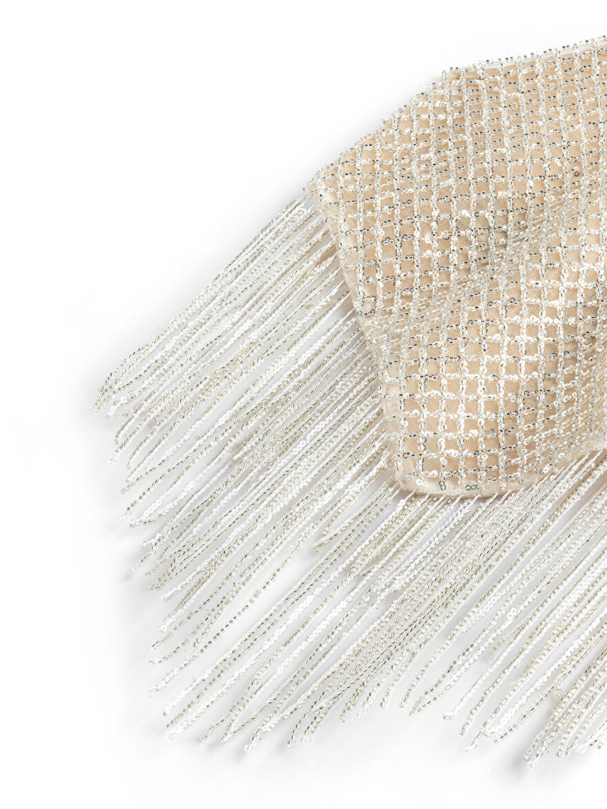 Nocturne Boncuk Püskül Detaylı Crop Top