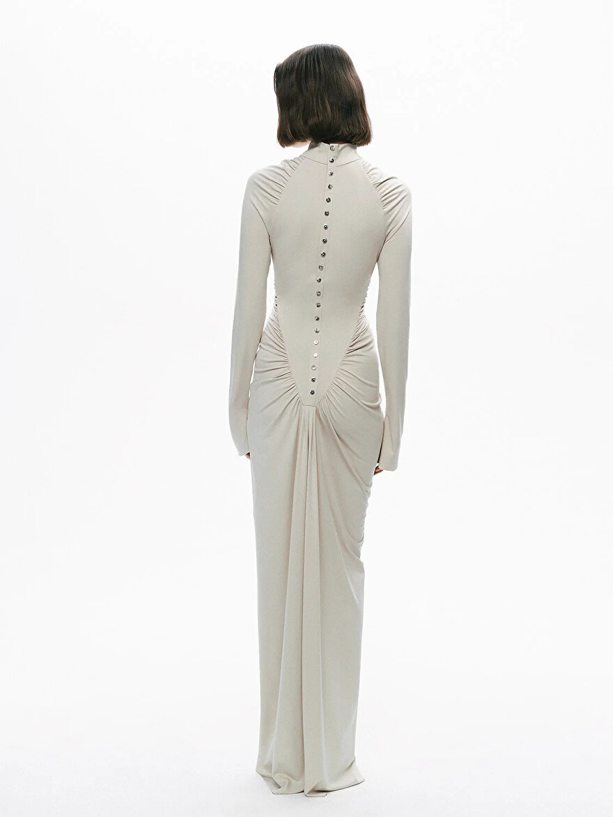 Nocturne Drape Detaylı Maxi Elbise