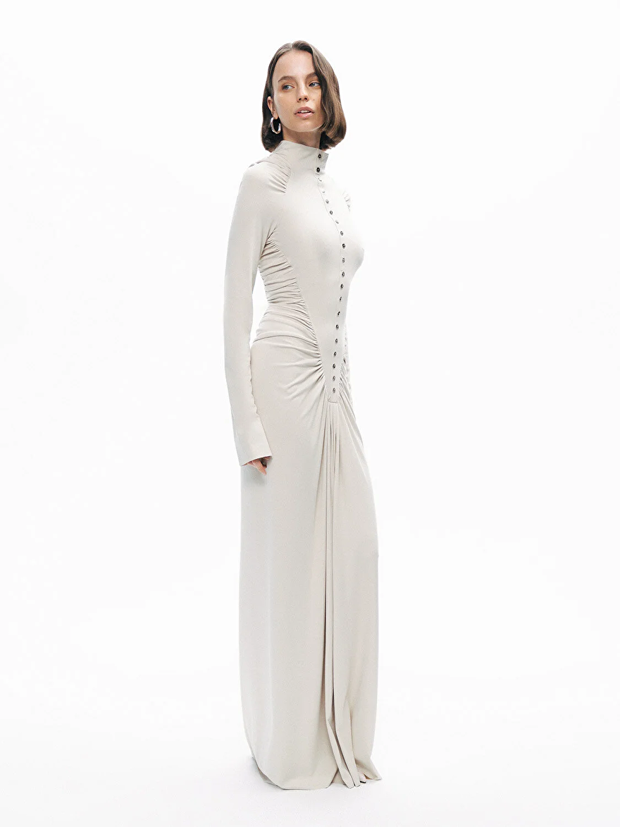 Nocturne Drape Detaylı Maxi Elbise