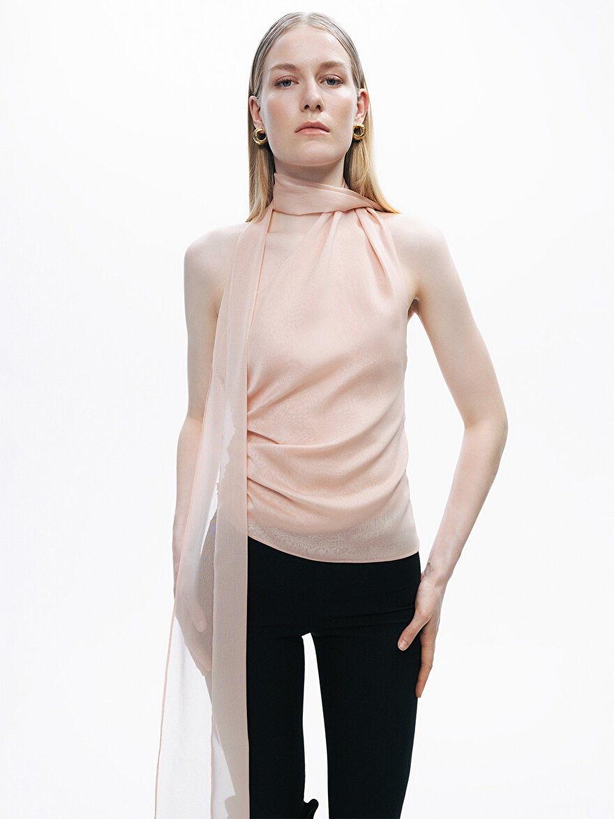 Nocturne Şal Tasarımlı Bluz