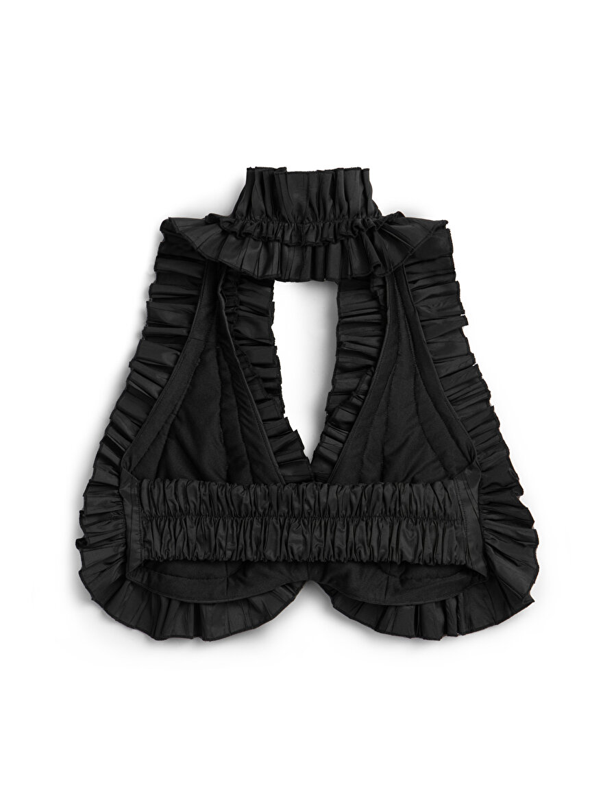 Nocturne Fırfır Detaylı Crop Top