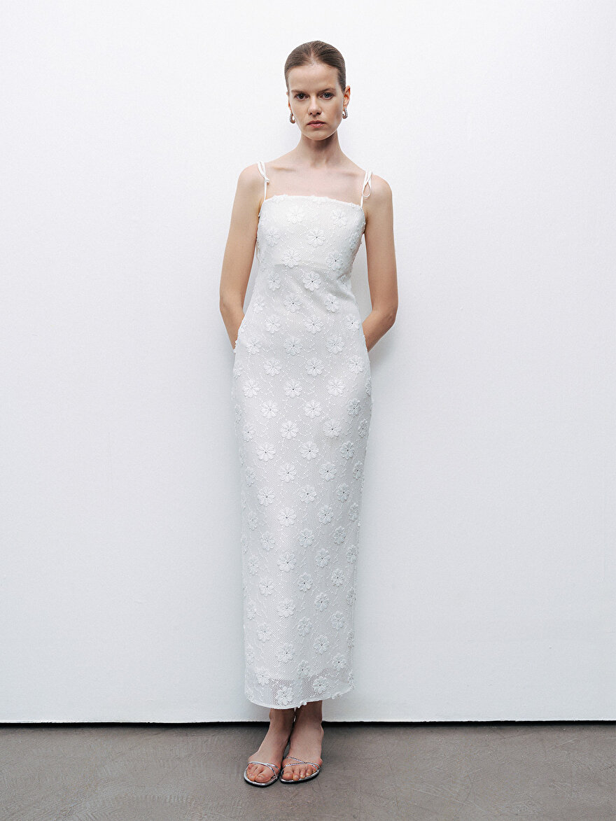 Nocturne Taşlı Brodeli Elbise