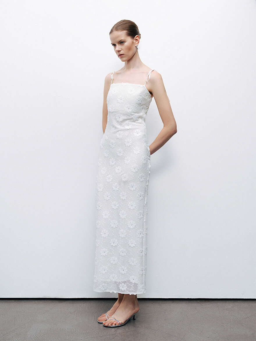 Nocturne Taşlı Brodeli Elbise