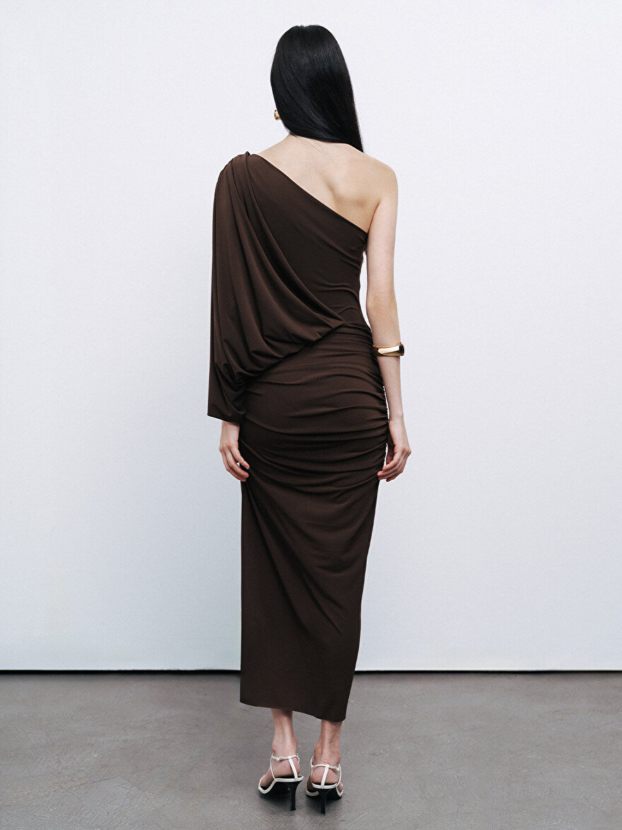 Nocturne Drape Detaylı Maxi Elbise