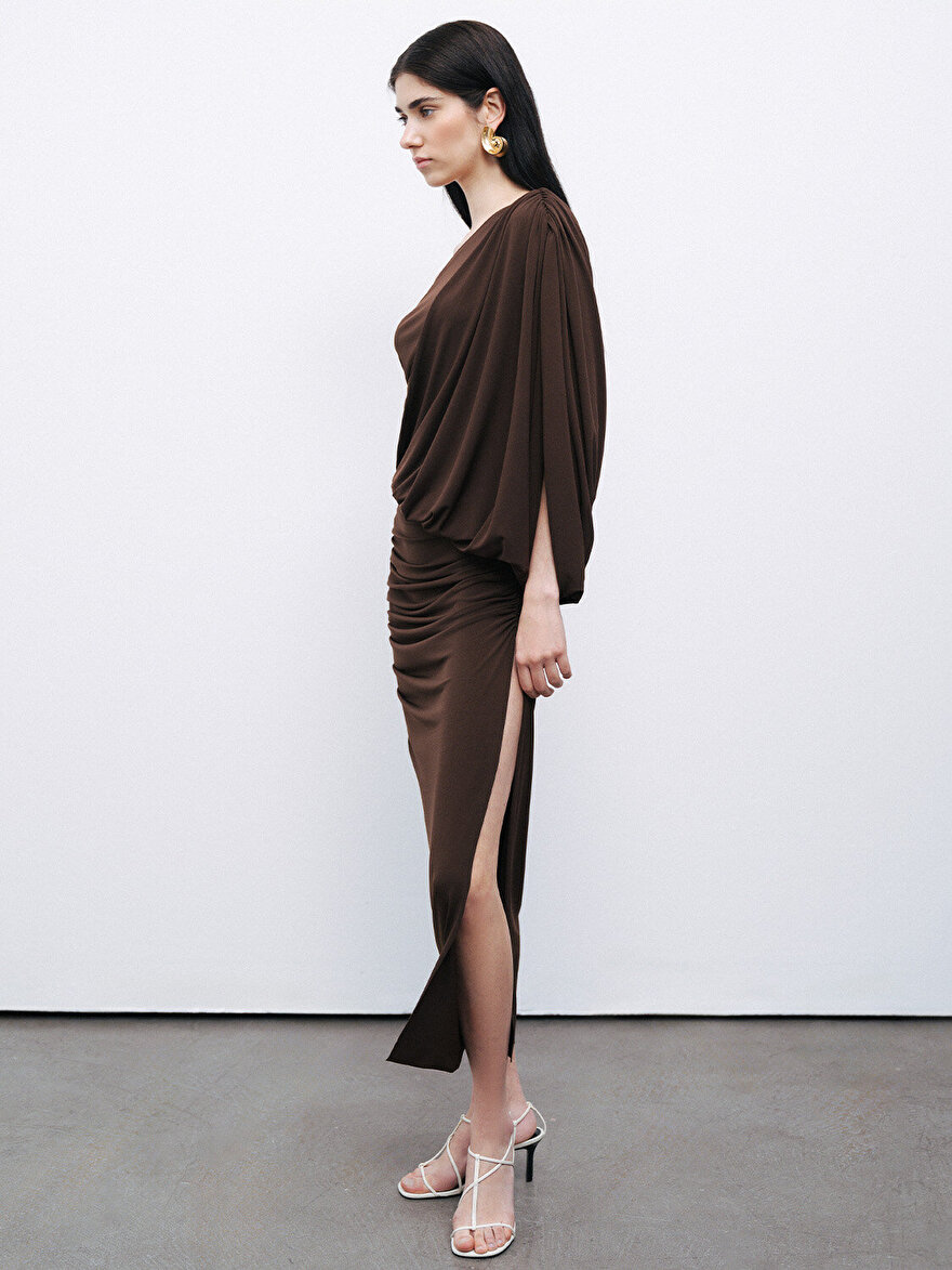 Nocturne Drape Detaylı Maxi Elbise