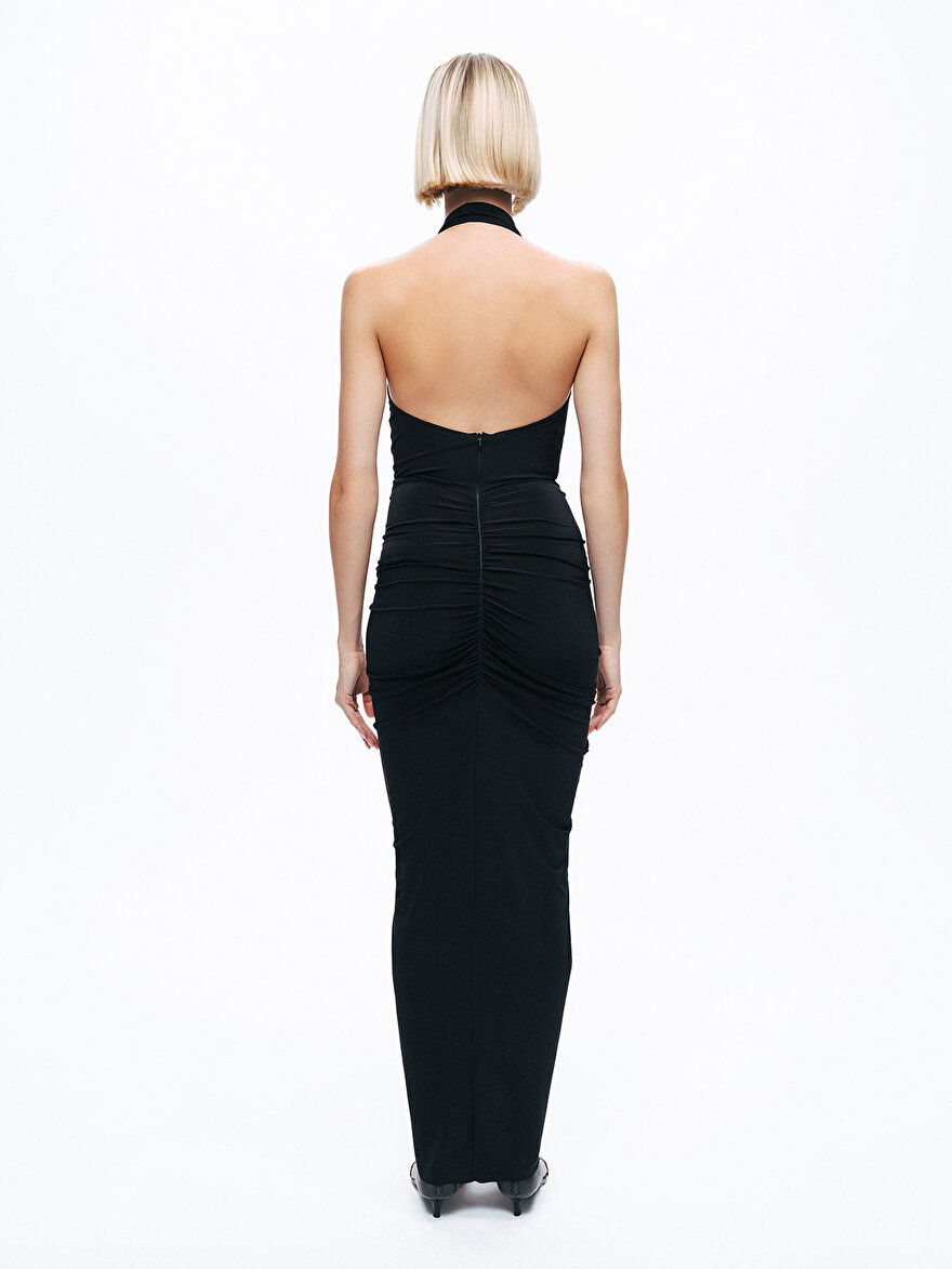 Nocturne Pencere Detaylı Maxi Elbise