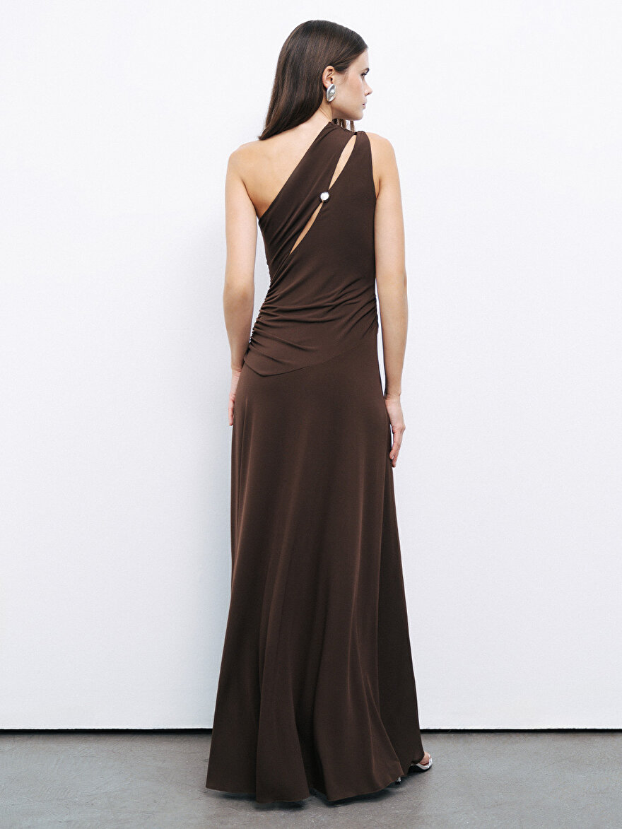 Nocturne Tek Omuz Maxi Elbise