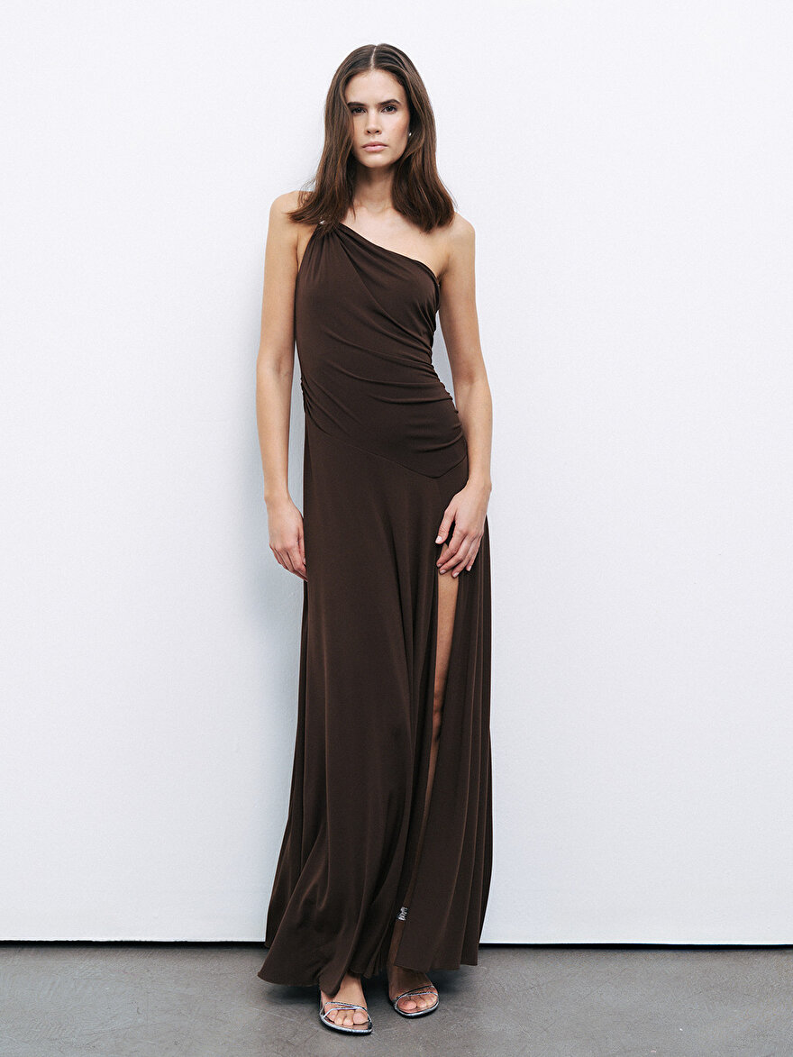 Nocturne Tek Omuz Maxi Elbise