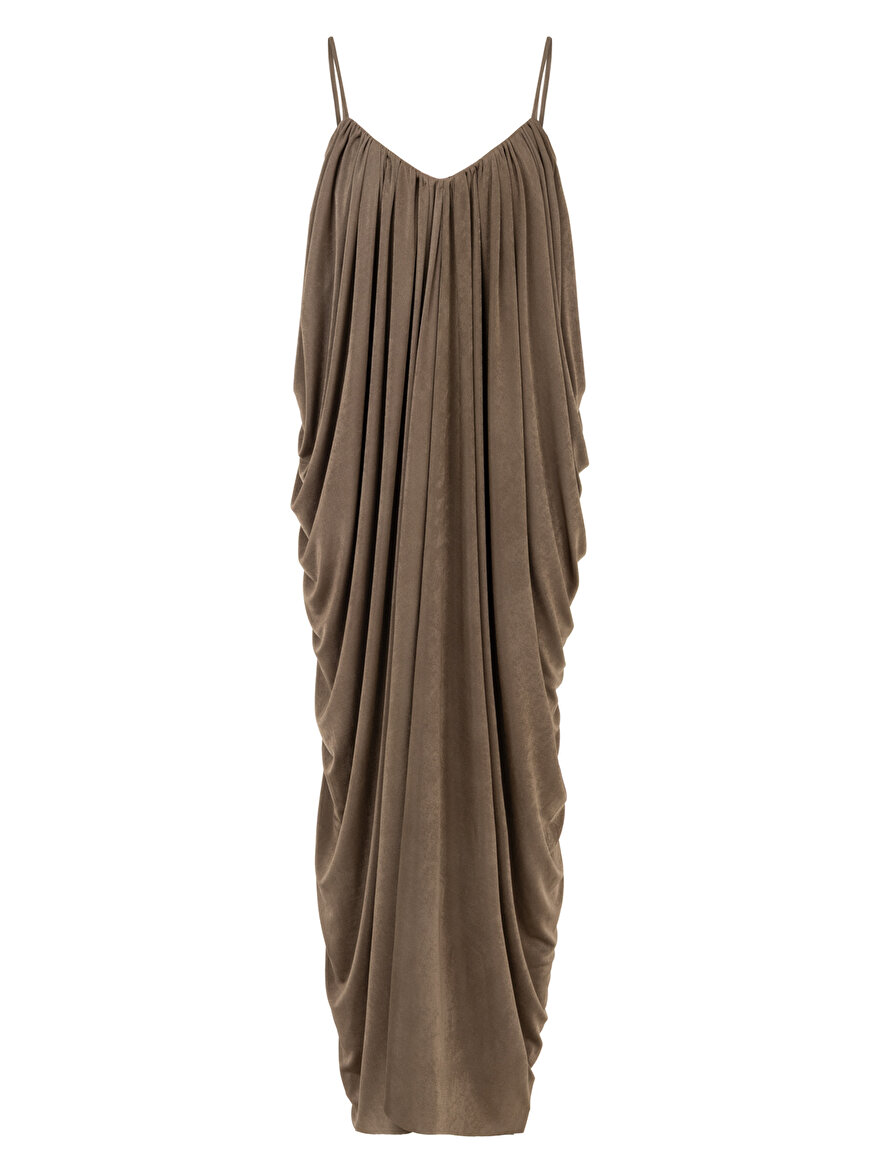 Nocturne Drape Detaylı Dökümlü Maxi Elbise