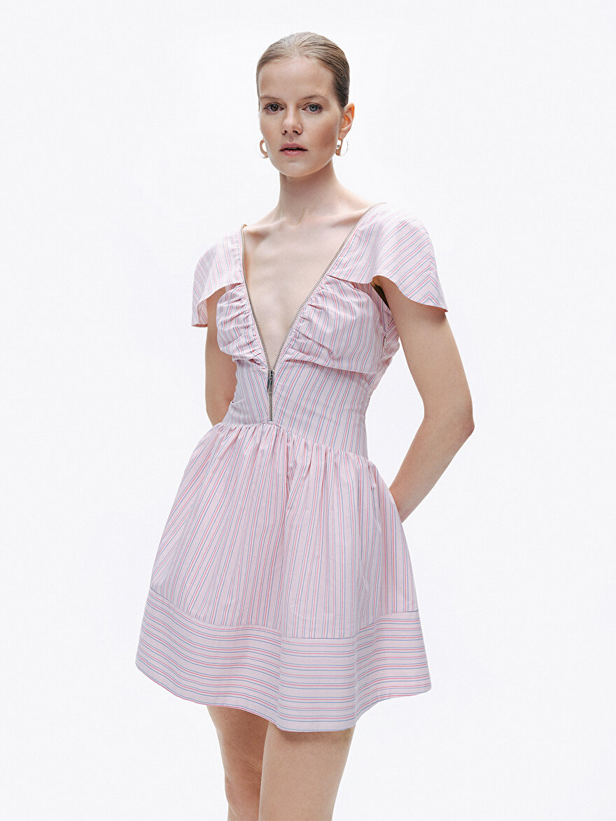 Nocturne Fermuar Detaylı Mini Elbise