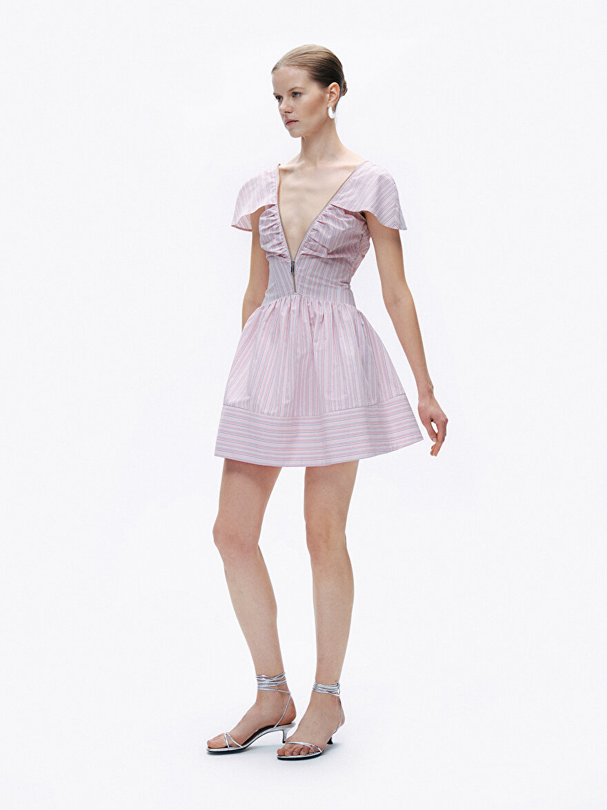 Nocturne Fermuar Detaylı Mini Elbise