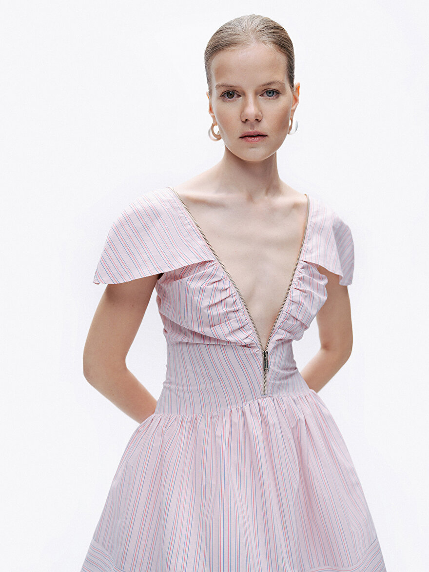 Nocturne Fermuar Detaylı Mini Elbise