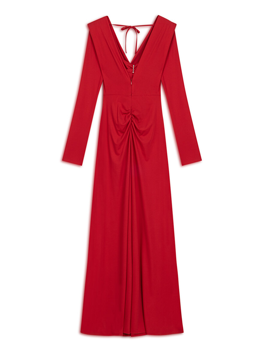 Nocturne Vatkalı Aksesuar Detaylı Maxi Elbise