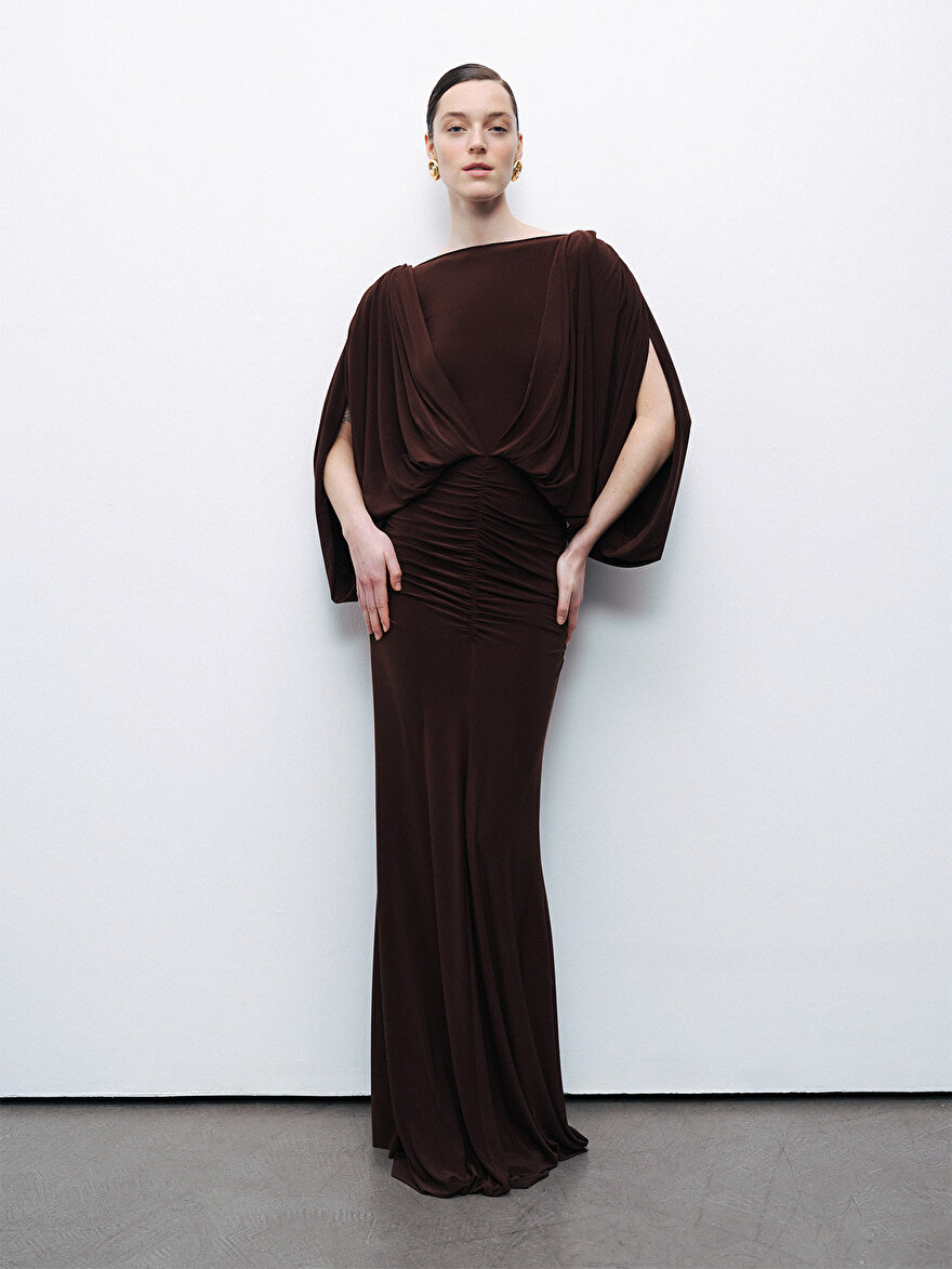 Nocturne Drapeli Maxi Elbise
