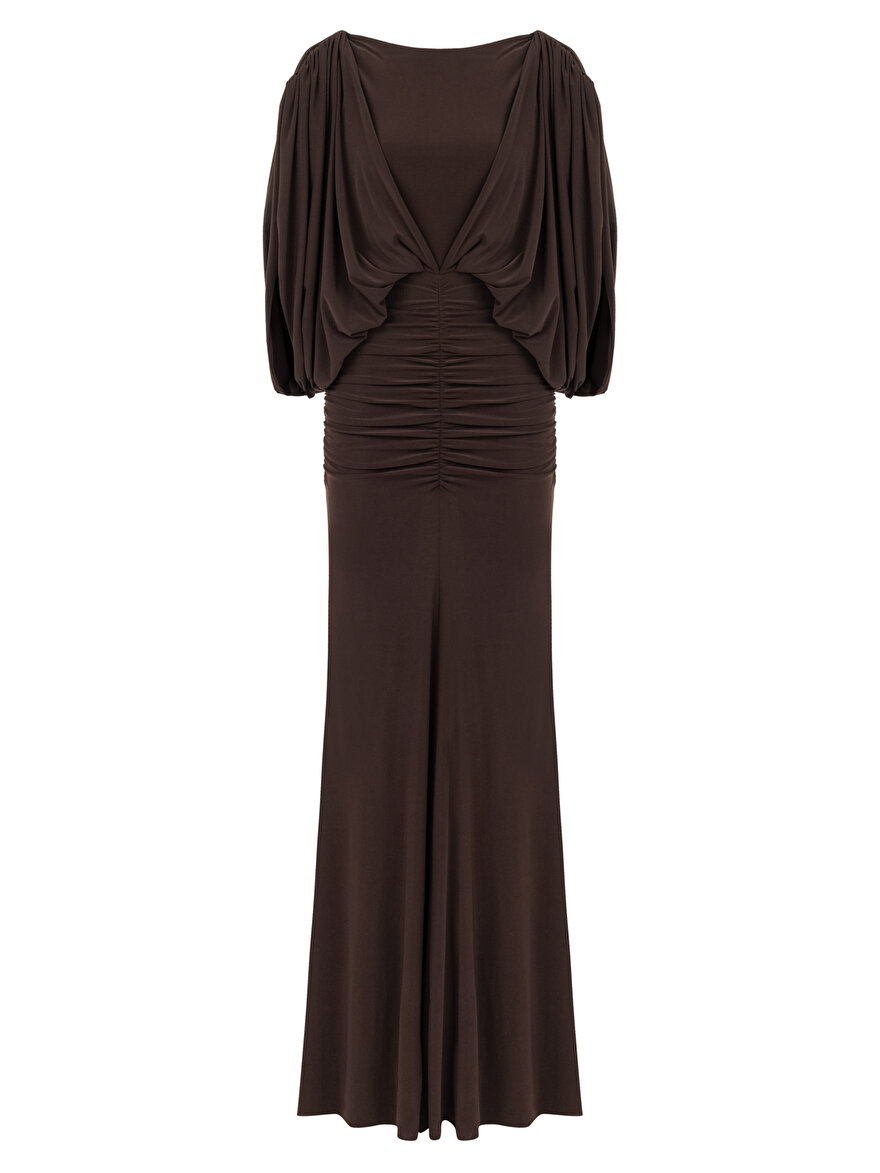 Nocturne Drapeli Maxi Elbise