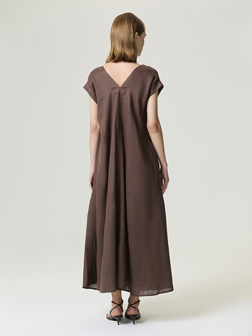 Nocturne Keten Maxi Elbise