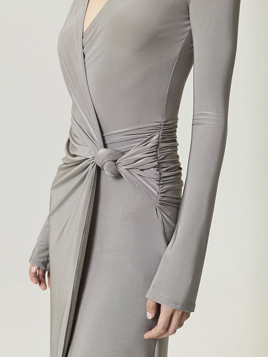 Nocturne Kruvaze Yaka Uzun Elbise