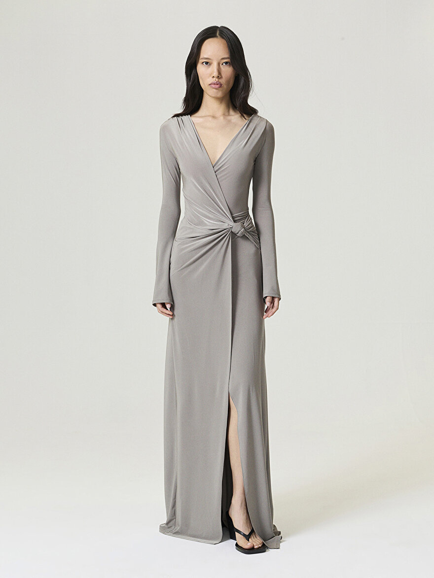 Nocturne Kruvaze Yaka Uzun Elbise