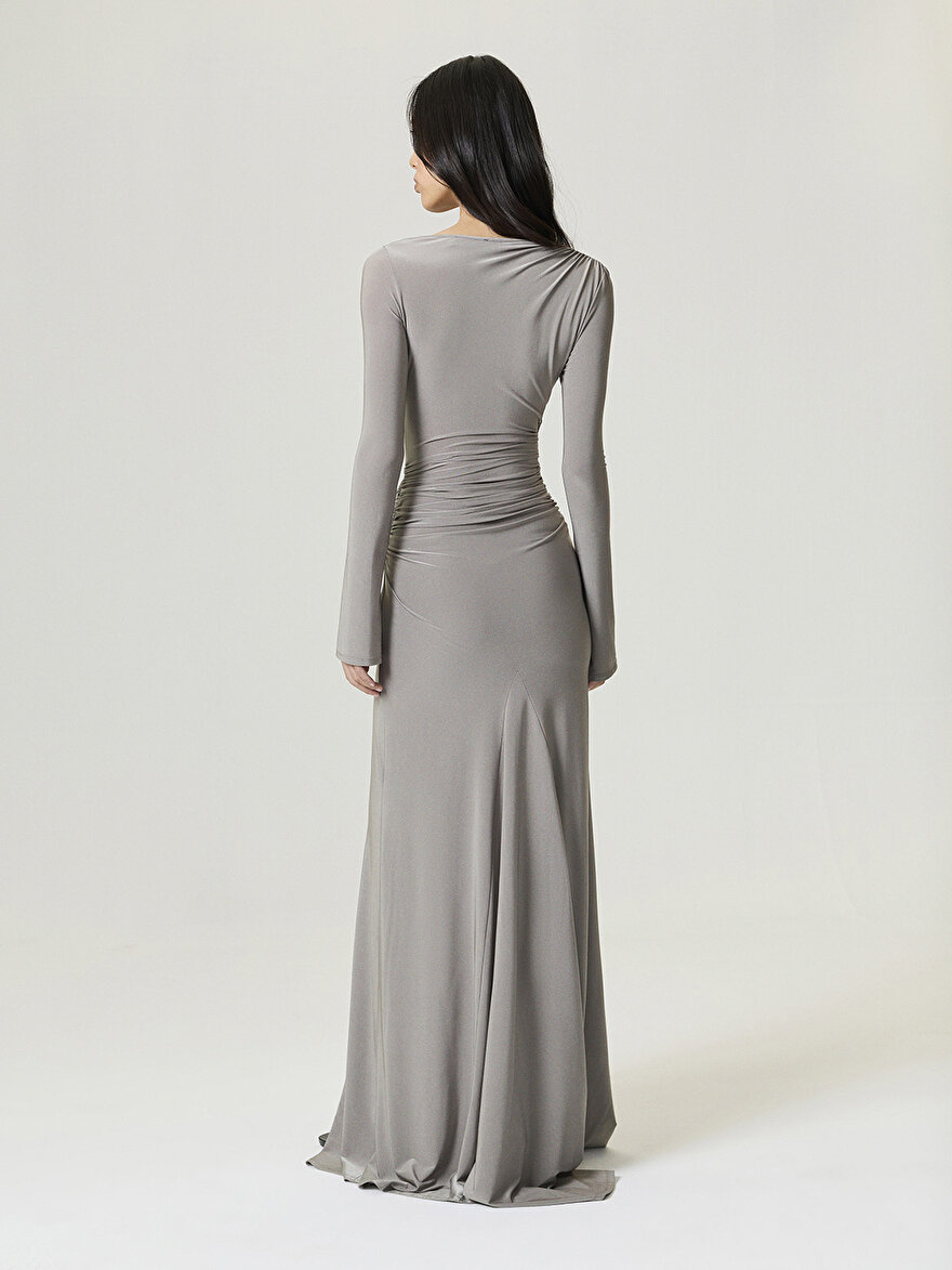 Nocturne Kruvaze Yaka Uzun Elbise