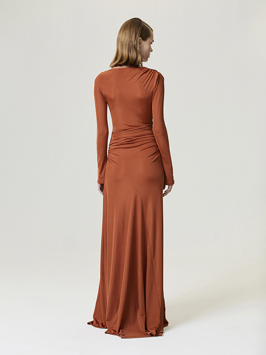 Nocturne Kruvaze Yaka Uzun Elbise